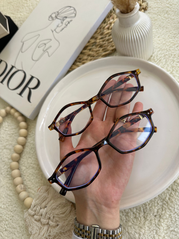 عینک بلوکات میومیو فریم لوزی پلنگی کد ۲۸۱